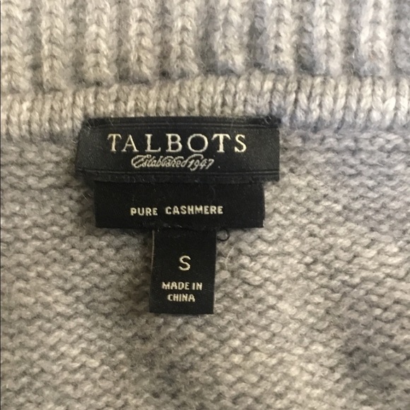 𝅺TALBOTS 100% pure cashmere gray cropped bolero SMALL - Picture 6 of 6